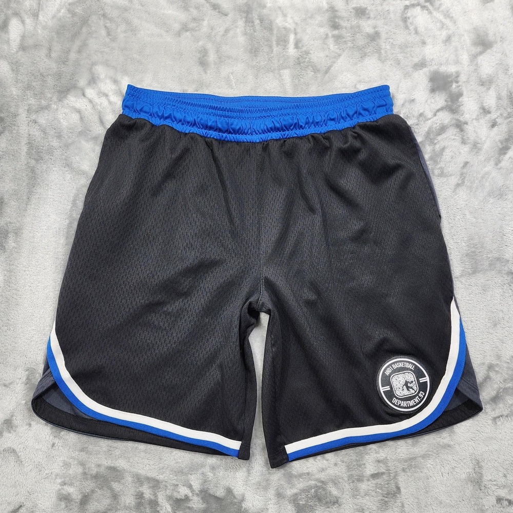 AND1 Basketball Shorts Mens L Black Mesh Department 93 Athletic Gym Training